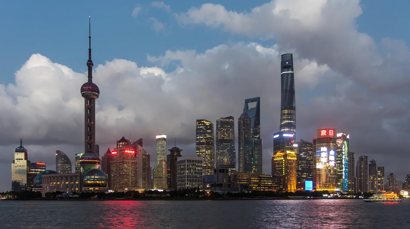 Shanghai's skyline across the Huangpu River